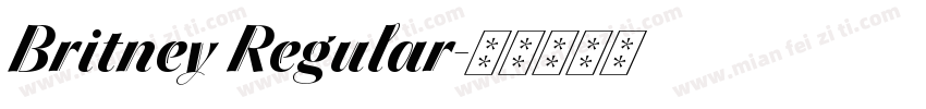 Britney Regular字体转换